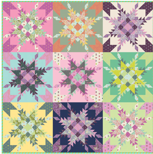 Feathered Stars Quilt - Download PDF Pattern