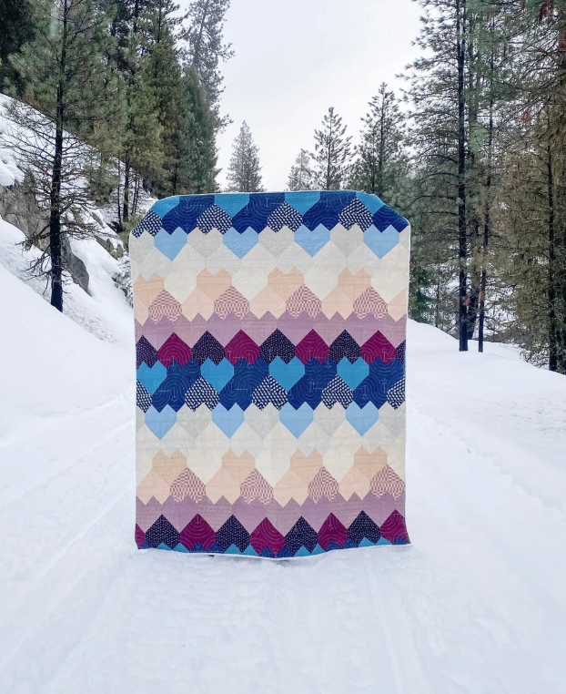 Sweetheart Medley Quilt Pattern – Half Yard Version- Paper Pattern - By Sweet Potato Quilts