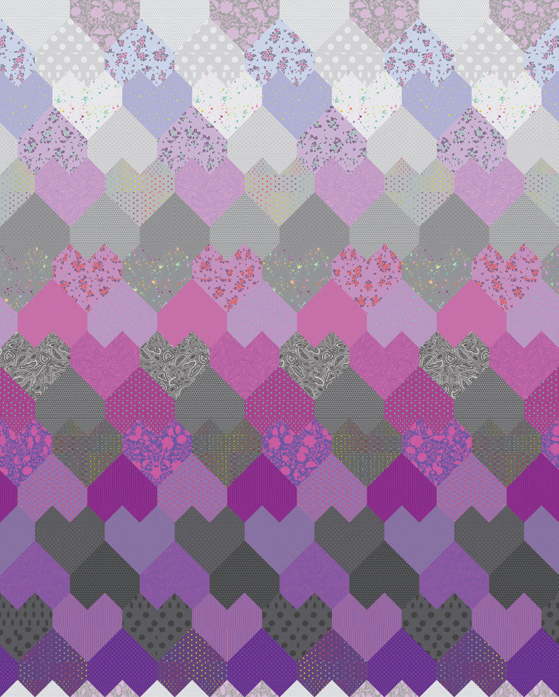 Sweetheart Medley Quilt Pattern – Fat Quarter Version- Paper Pattern - By Sweet Potato Quilts