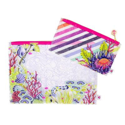 Floral Reef Pencil Pouch- Tula Pink - TPXSFR - 10" x 5.5"