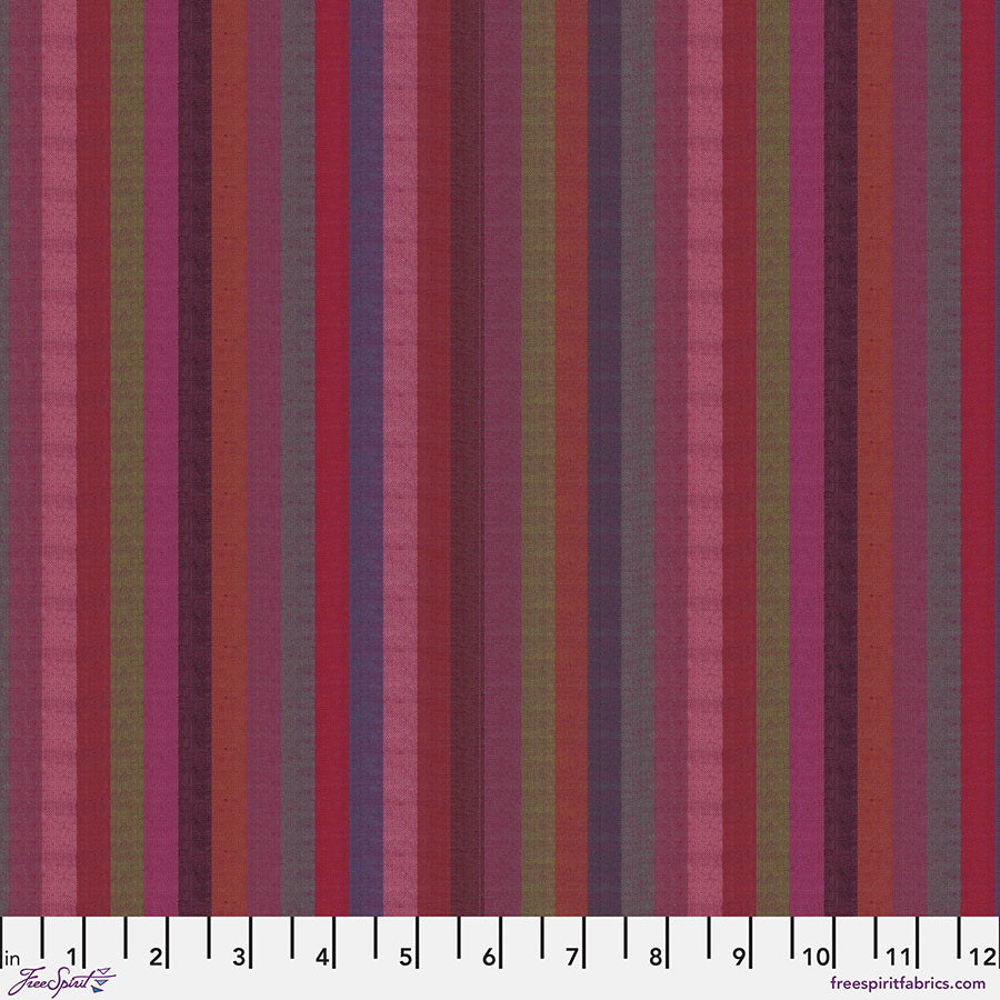 WOVEN STRIPES NARROW STRIPE Wine WSGP002 Kaffe Fassett Collective FEBRUARY 2025