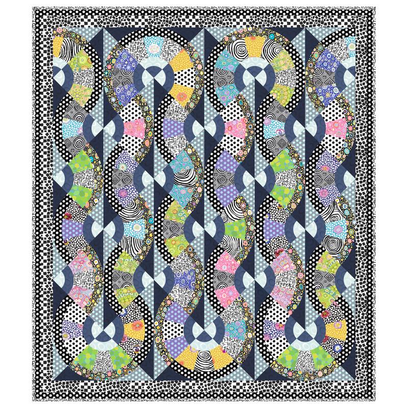 PRE-ORDER Contrast Fanfare Quilt Kit by Kaffe Fassett - September 2026