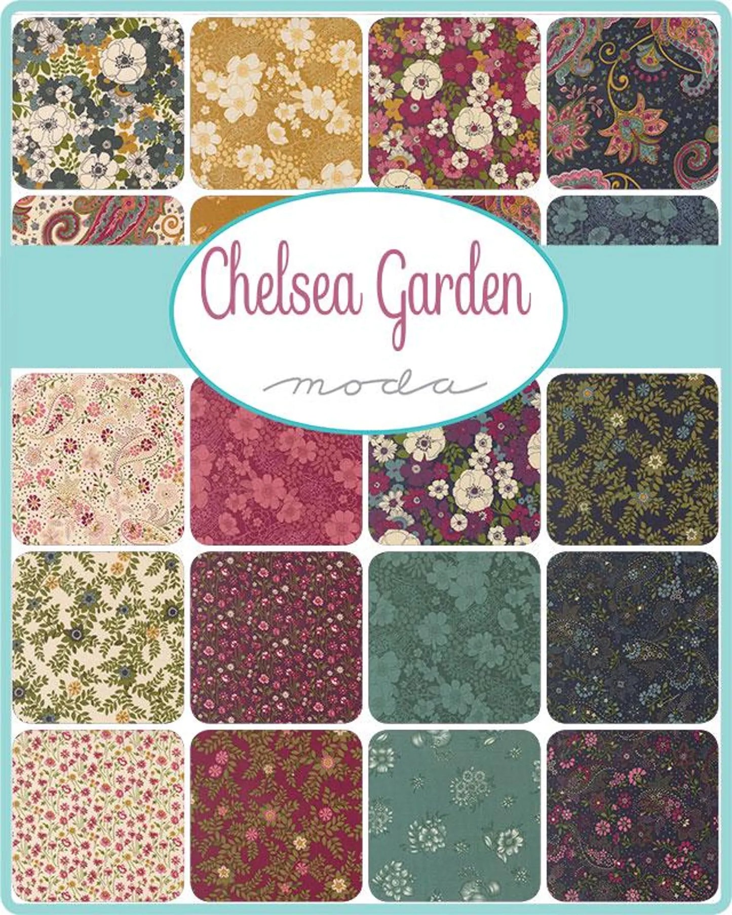 2.5" - 42pcs- Chelsea Garden 2026 MINI CHARM PACK- by Moda - 33850PP
