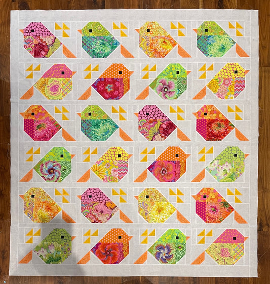 Sparrows Quilt Kit – Kaffe Edition 65.5"x 71" - Kaffe Fassett Collective fabrics
