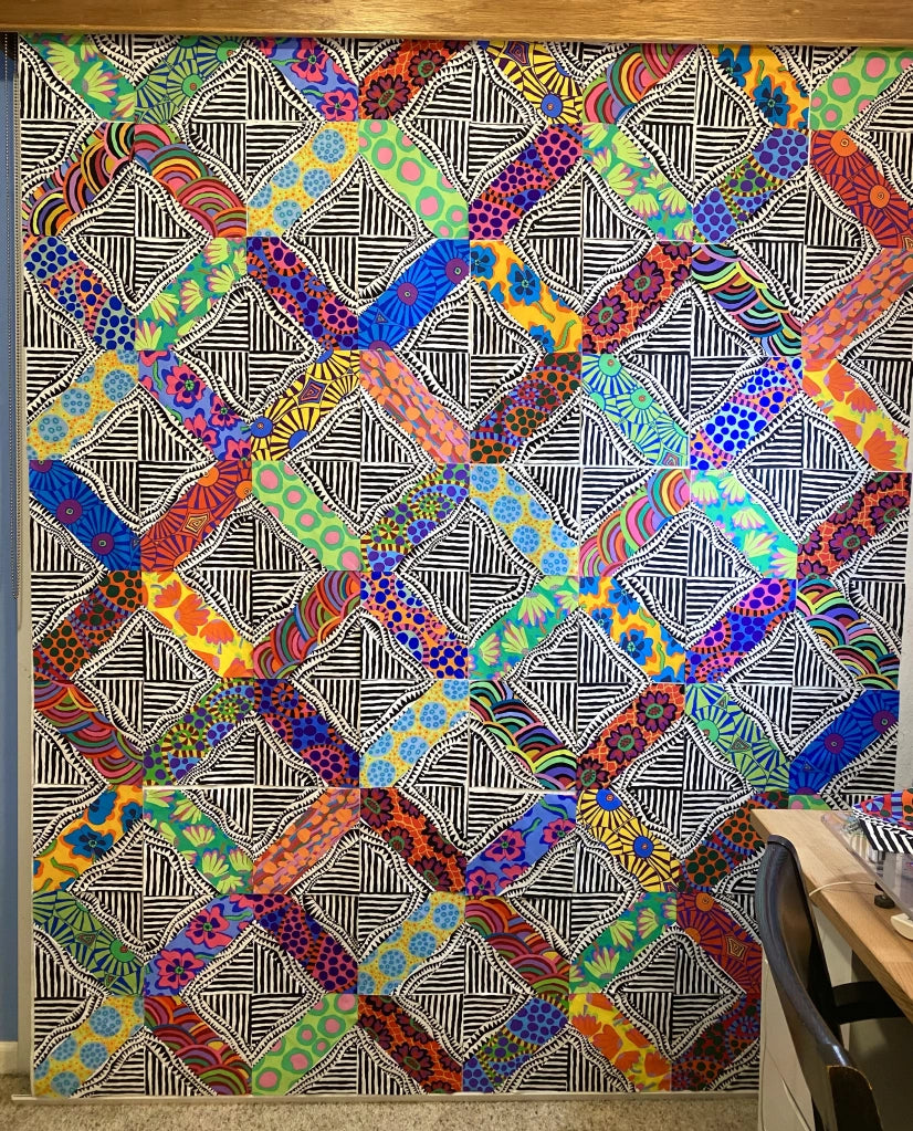 BLUE SWIRLY Fabric Pack -  64" X 80"  - Kaffe Fassett Collective