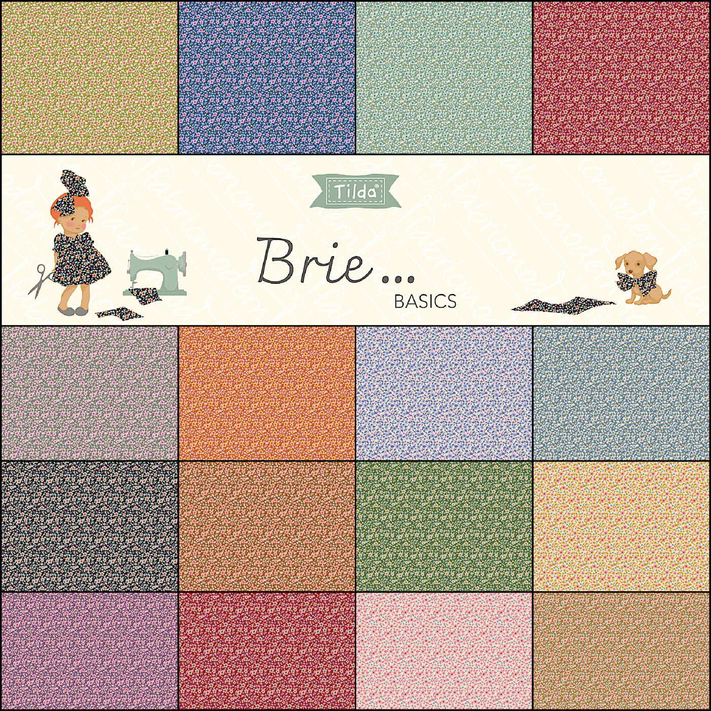 Brie Charm Pack - Tilda Fabrics - 5" - 32pcs