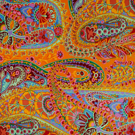 PAISLEY JUNGLE TANGERINE Orange PWGP060 Kaffe Fassett