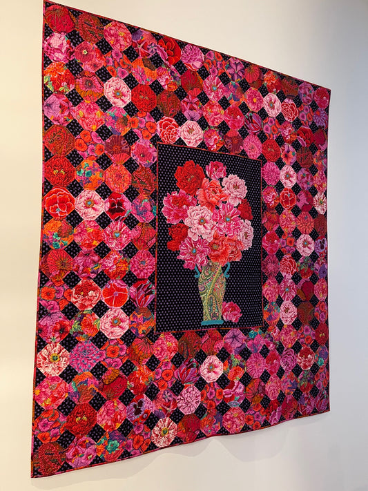 BROCADE PEONY MEDALLION Quilt pattern  - Download Pdf