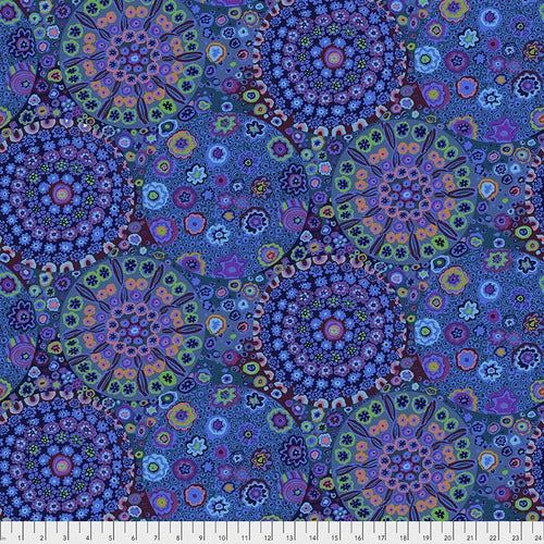108" MILLEFIORE BLUE Wide Sateen Cotton Backing Fabric