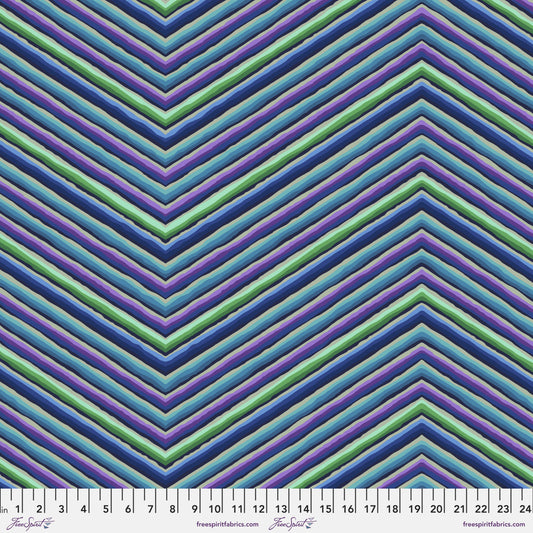 CHEVRON STRIPE BLUE PWGP090 Kaffe Fassett December 2022