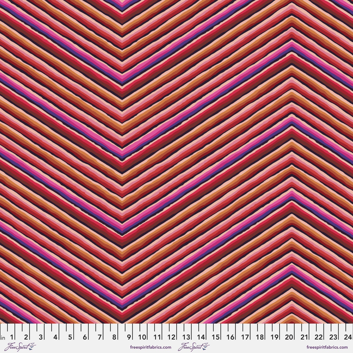 CHEVRON STRIPE RED PWGP090 Kaffe Fassett December 2022