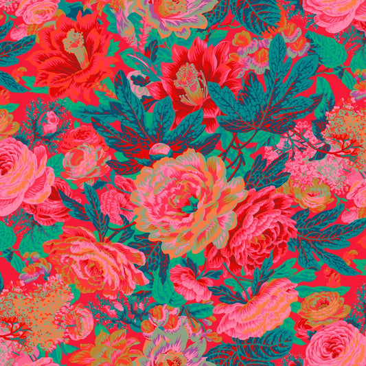 FLORAL BURST RED PWPJ029 PHILIP JACOBS FEBRUARY 2023