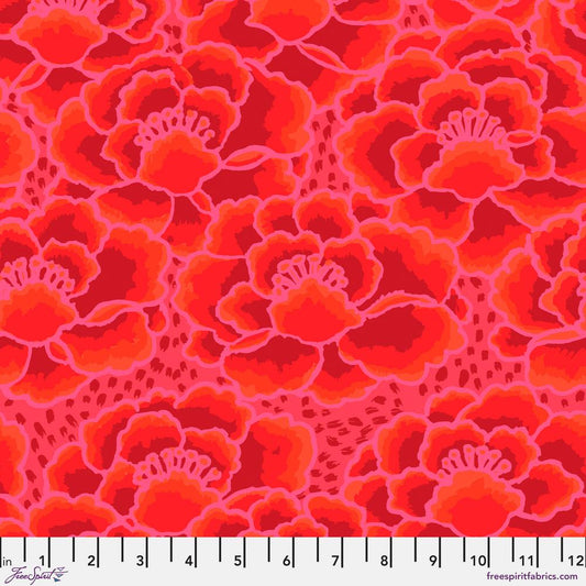 TONAL FLORAL RED GP197 - KAFFE FASSETT FEBRUARY 2023