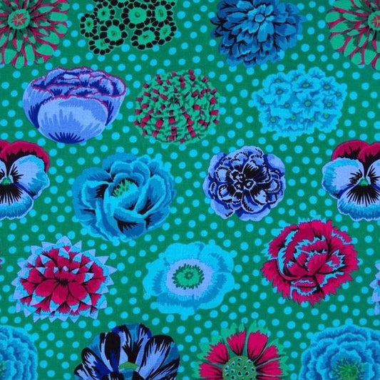 BIG BLOOMS EMERALD Green GP91 Kaffe Fassett