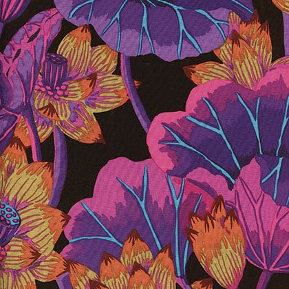 LAKE BLOSSOMS BLACK PWGP093 Kaffe Fassett