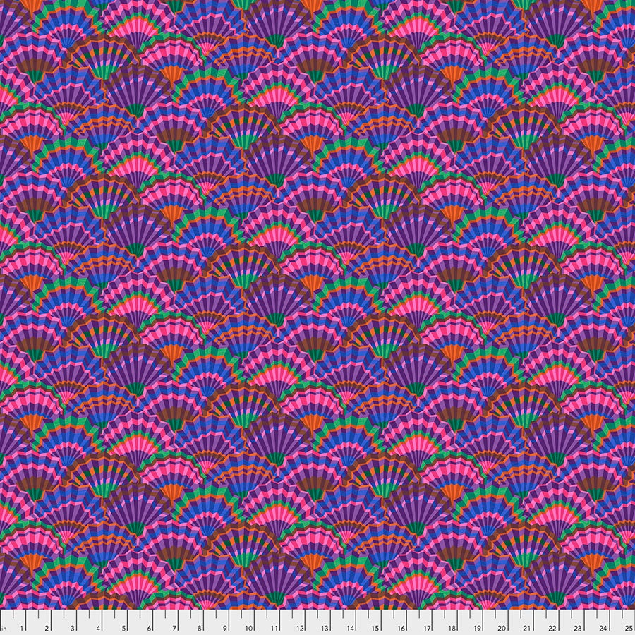 PAPER FANS PURPLE PWGP143 Kaffe Fassett