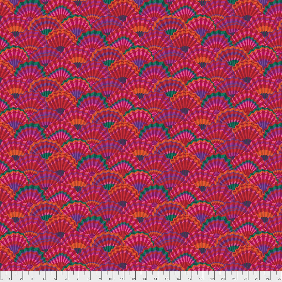 PAPER FANS RED PWGP143 Kaffe Fassett