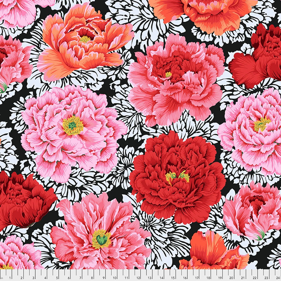 BROCADE PEONY CRIMSON PWPJ062 Philip Jacobs