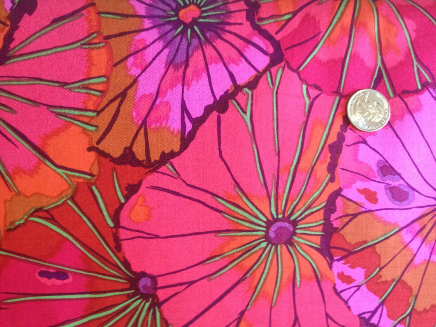 LOTUS LEAF WINE Red PWGP29  Kaffe Fassett