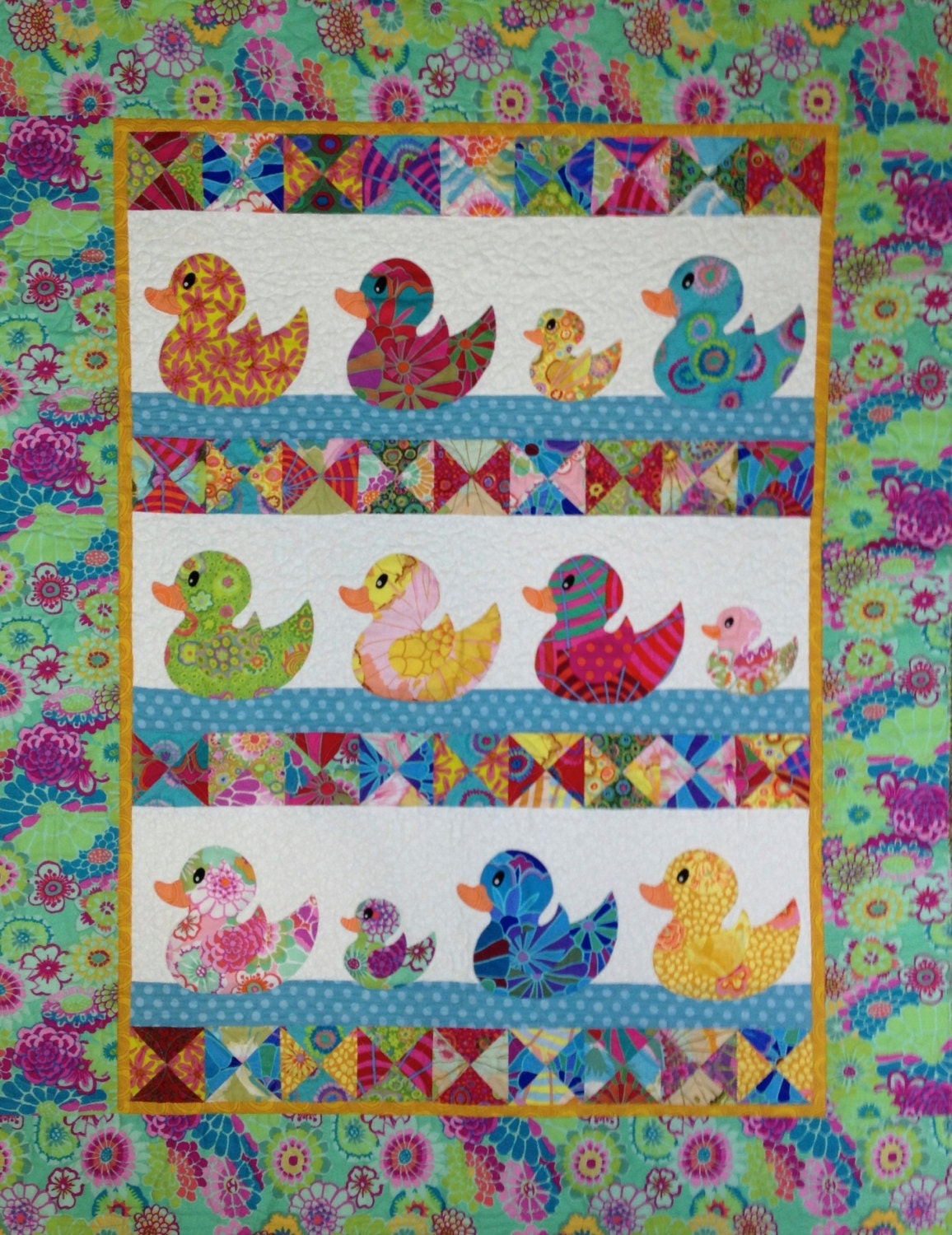 JUST DUCKY QUILT KIT -  Kaffe Fassett Collective Fabrics 37" x 49"