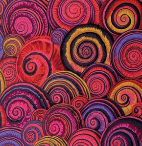 SPIRAL SHELLS RED PJ073  Philip Jacobs